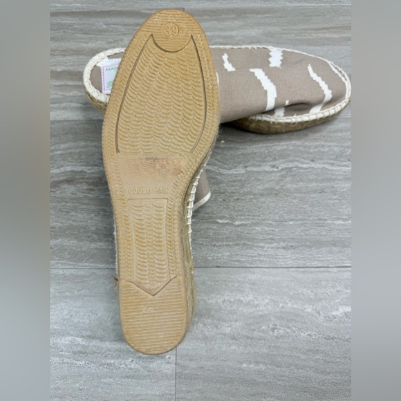VTG NEW Manuel Canovas Espadrille Wedge Canvas Mules Size 39 US 8.5 - Picture 9 of 10